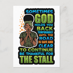 Black Queen Melanin Woman Sista Love Postcard