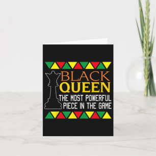 Black Queen Most Powerful Chess African American H Card