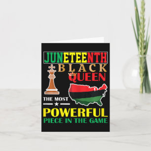 Black Queen Most Powerful Chess African American J Card