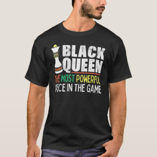 Black Queen Most Powerful Chess African American T-Shirt
