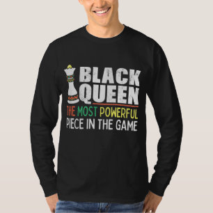 Black Queen Most Powerful Chess African American T-Shirt