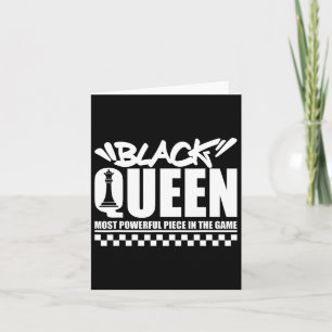 Black Queen Most Powerful Chess African American W Card
