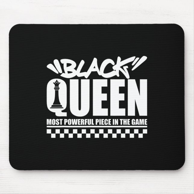 Black Queen Most Powerful Chess African American W Mouse Mat (Front)