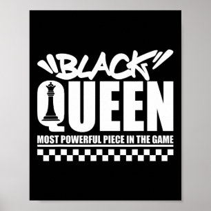 Black Queen Most Powerful Chess African American W Poster