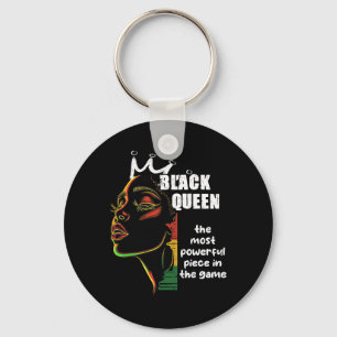Black Queen Most Powerful Chess Black History Mont Key Ring