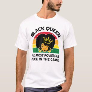 Black Queen Most Powerful Chess S Women Black Hist T-Shirt
