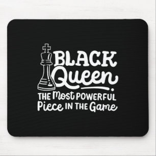 Black Queen Most Powerful Piece Chess African Amer Mouse Mat