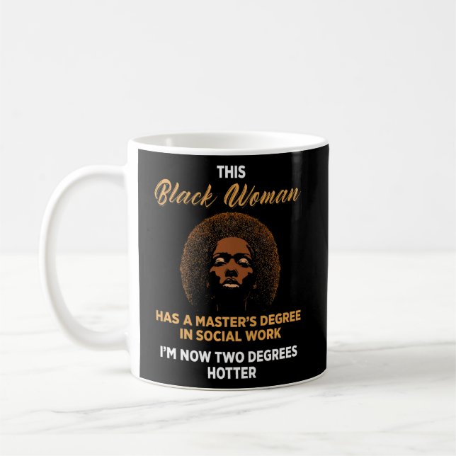 Black Queen Msw Social Work Degrees Masters Gradua Coffee Mug (Left)