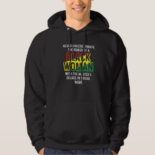 Black Queen Msw Social Work Masters Graduation   Hoodie