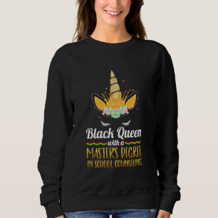 Black Queen Msw Social Work Saving Masters Graduat Sweatshirt