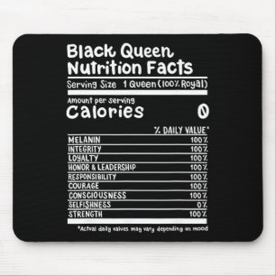 Black Queen Nutrition Facts Melanin Pride Black Hi Mouse Mat