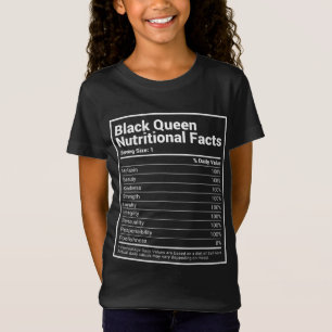 Black Queen Nutrition Facts Proud Black History Mo T-Shirt