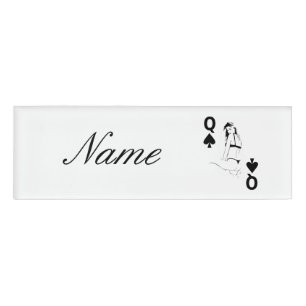 Black Queen of Spades Black Bikini Thunder_Cove Name Tag