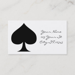 Black Queen of Spades Black Thunder_Cove Business Card