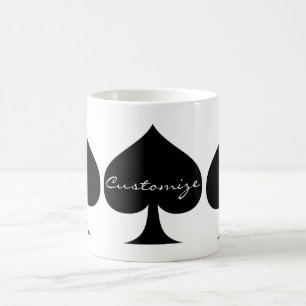 Black Queen of Spades Black Thunder_Cove Coffee Mug