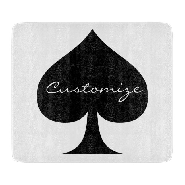 Black Queen of Spades Black Thunder_Cove Cutting Board (Front)