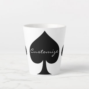 Black Queen of Spades Black Thunder_Cove Latte Mug