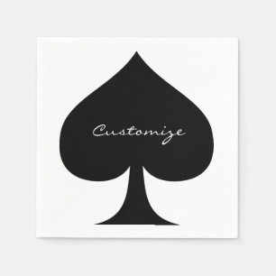 Black Queen of Spades Black Thunder_Cove Napkin