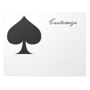 Black Queen of Spades Black Thunder_Cove Notepad