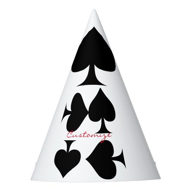 Black Queen of Spades Black Thunder_Cove Party Hat (Front)