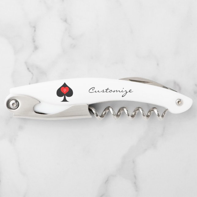 Black Queen of Spades Red Heart Thunder_Cove Corkscrew (Front)