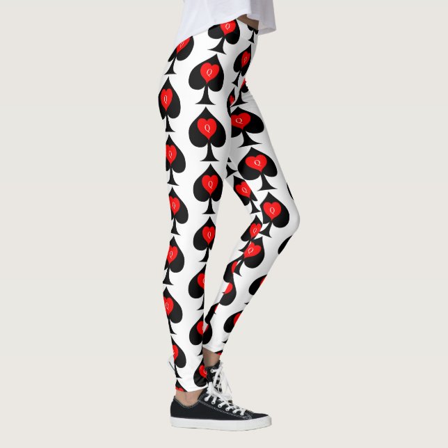 Black Queen of Spades Red Heart Thunder_Cove Leggings (Right)
