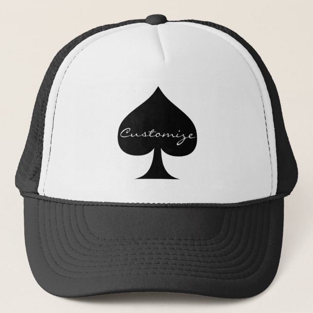Black Queen of Spades Thunder_Cove Trucker Hat (Front)