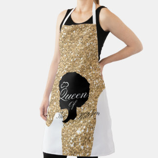 Black Queen of the Kitchen  Apron