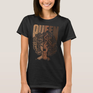 Black Queen Pride  For Women African American Powe T-Shirt