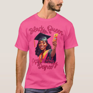 Black Queen Psychology Degree Graduation 2023 Phd  T-Shirt