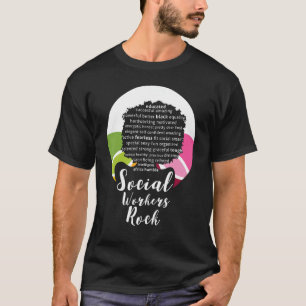 Black Queen Social Workers Rock Magic Diva Gift De T-Shirt