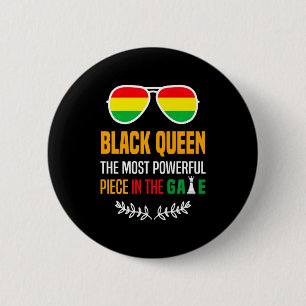 Black Queen The Most Powerful Piece Black History 6 Cm Round Badge