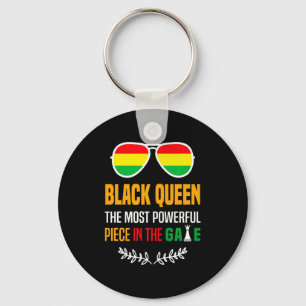Black Queen The Most Powerful Piece Black History  Key Ring