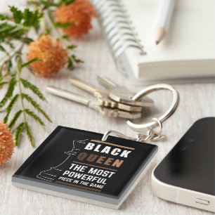 Black Queen The Most Powerful Piece In The Game 1 Key Ring