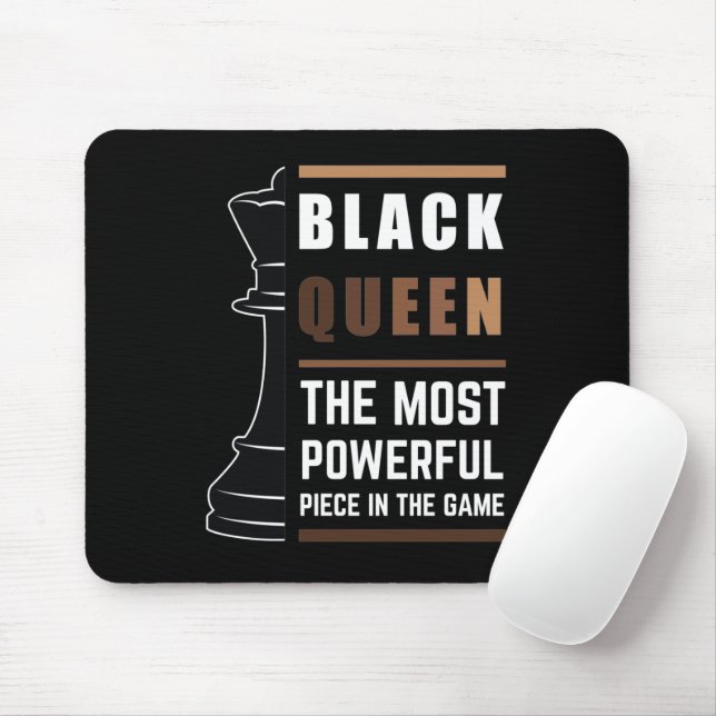 Black Queen The Most Powerful Piece In The Game 1 Mouse Mat (With Mouse)