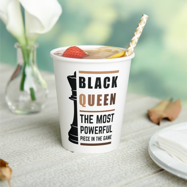 Black Queen The Most Powerful Piece In The Game 2 Paper Cups (Insitu)