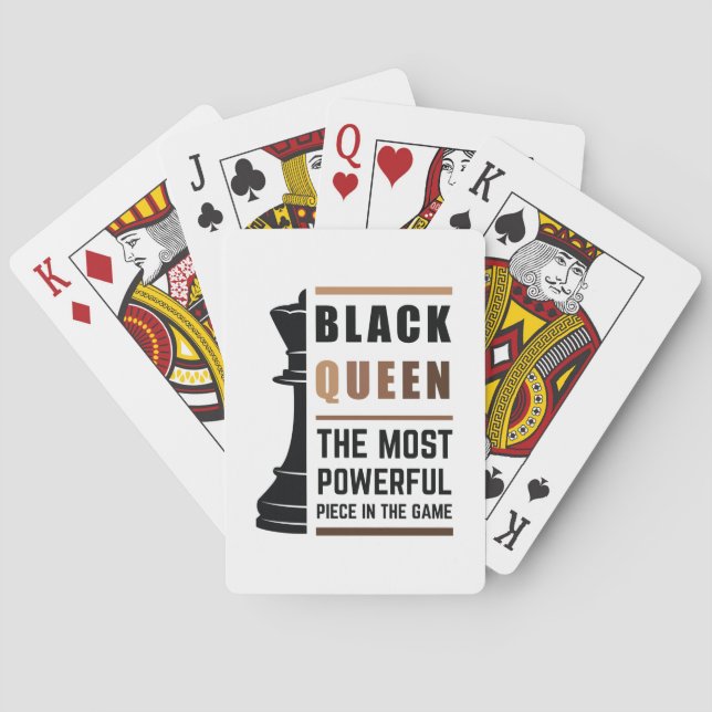 Black Queen The Most Powerful Piece In The Game 2 Playing Cards (Back)