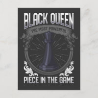 Black Queen Woman Powerful Girl Chess Piece