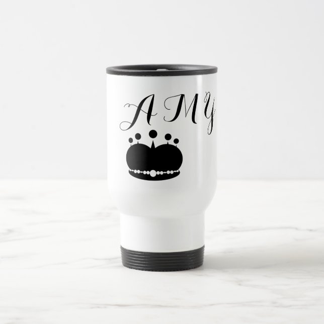 Black Queens Crown Travel Mug (Center)