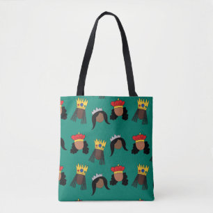 Black Queens shopping Bag Tote