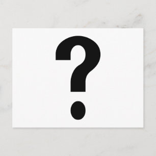 Black Question Mark Postcard