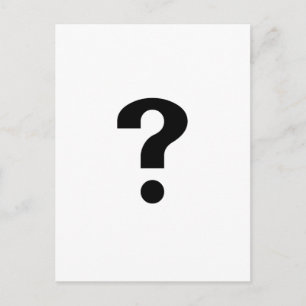 Black Question Mark Postcard