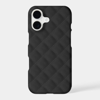 Black Quilted Leather