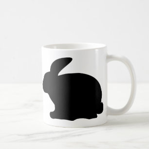 black rabbit icon coffee mug