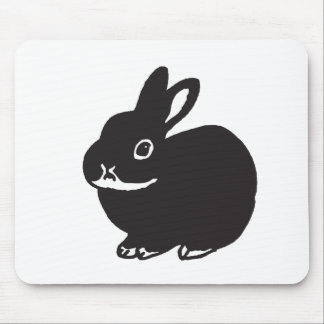 black rabbit mouse mat