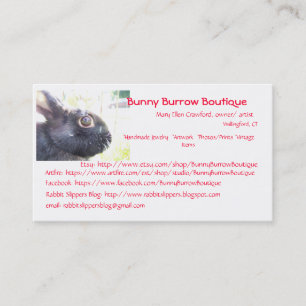 Black Rabbit Photo Business Card