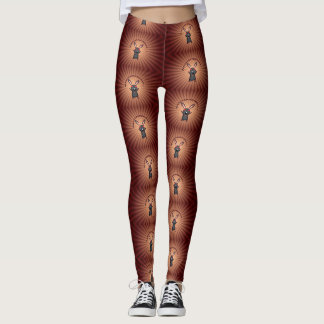 Black rabbit screaming leggings