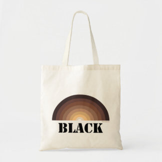 BLACK RAINBOW reusable tote bag