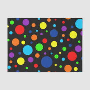 Black Rainbow Spots Tissue Paper