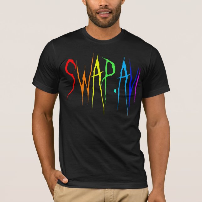 Black Rainbow Swap T-Shirt (Front)